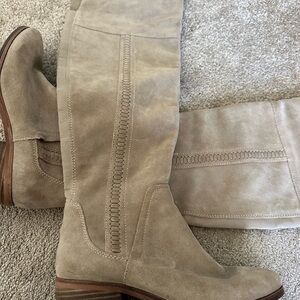 Women's Tan Suede Knee-High Boots “Karinda”